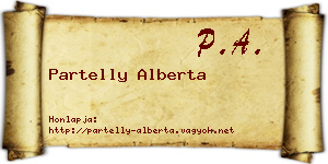Partelly Alberta névjegykártya